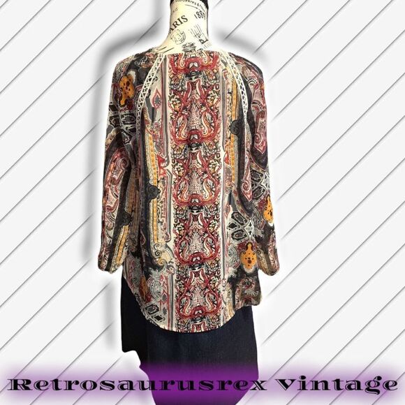 peasant Boho Blouse Large - Picture 3 of 8